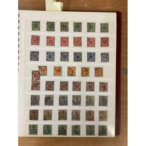 173 - Philately interest - Stamps of Germany housed three binders, 19th century onwards, to include a Davo... 