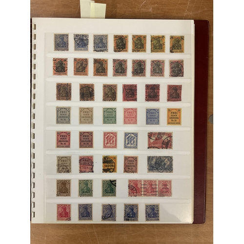 173 - Philately interest - Stamps of Germany housed three binders, 19th century onwards, to include a Davo... 