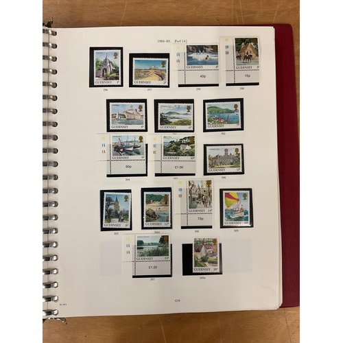 177 - Philately interest - A collection of Guernsey stamps c.1969, to include mint and used, housed in fou... 