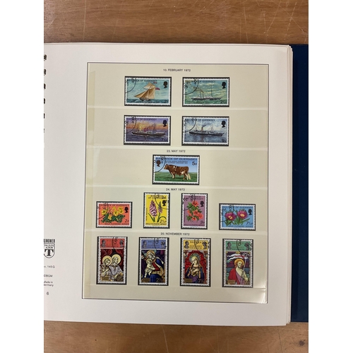 177 - Philately interest - A collection of Guernsey stamps c.1969, to include mint and used, housed in fou... 