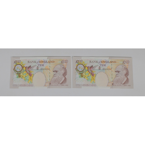 193 - British Banknotes - Bank of England Ten Pounds consecutive pair c.2004, Signatory Andrew Bailey, ser... 