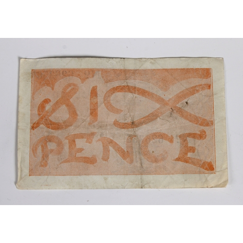 206 - States of Jersey German Occupation 6d (six Pence ) banknotes signatory E.H. Ereaut, used, mostly fai... 