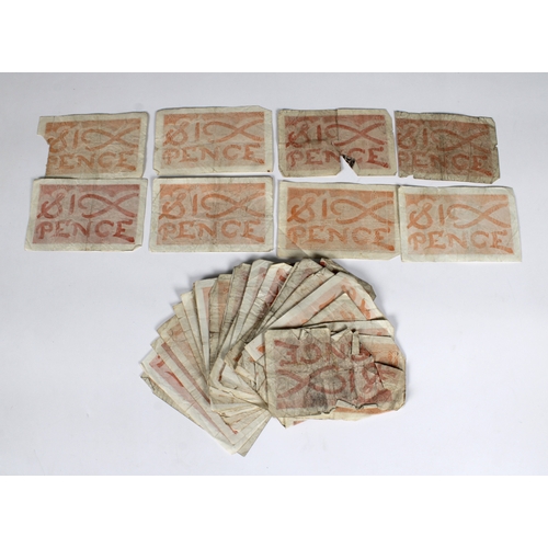 207 - Forty States of Jersey German Occupation 6d (six pence) banknotes designed by Edmund Blampied, signa... 