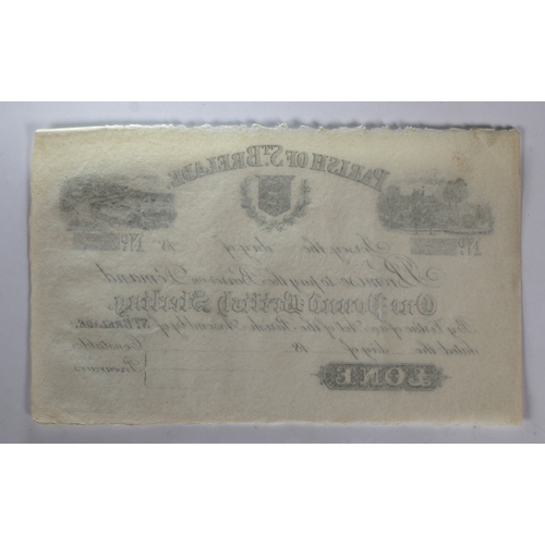 209 - BRITISH BANKNOTE - 19th century unissued Parish of St Brelade, Jersey, (1) one pound banknote 18-, ... 