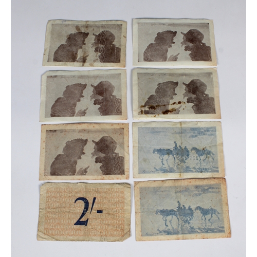 212 - A collection of Jersey German Occupation banknotes to include five (5) One Shilling banknotes, three... 