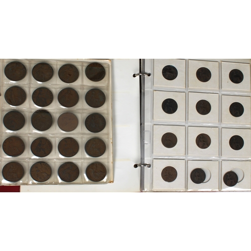 229 - Numismatist interest - Two 'Boots Great Britain Coin Album' containing many copper and nickel coins,... 