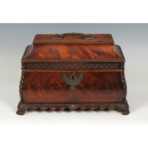 68 - A kingwood bureau platIn the Louis XV style, the shaped rectangular top inset with leather, with thr... 