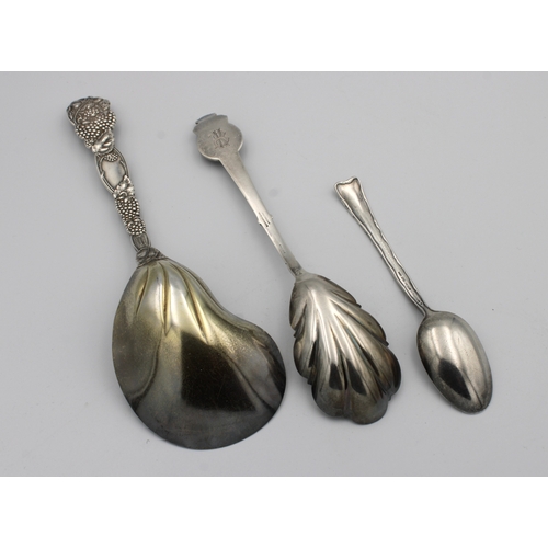 373 - An Antique Tiffany & Co Sterling Silver "Blackberry" pattern berry spoon1902-1907, 24cm. l... 