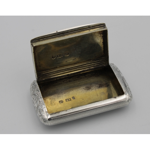 382 - A Victorian silver presentation snuff boxEdward Smith, Birmingham, 1851, of rounded rectangular form... 