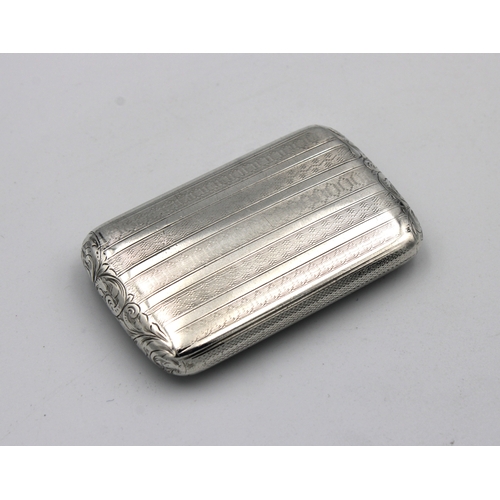 382 - A Victorian silver presentation snuff boxEdward Smith, Birmingham, 1851, of rounded rectangular form... 