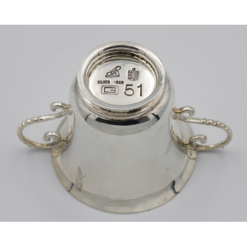 416 - A Bruce Russell limited edition miniature Royal marriage 1981 silver christening cupnumbered 51, of ... 