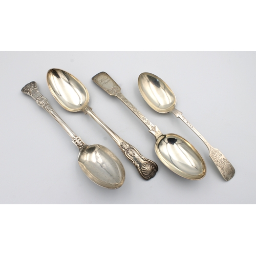 476 - Two Victorian silver shell back king's pattern serving spoonsJosiah Williams & Co, Exeter, 1858, 22.... 