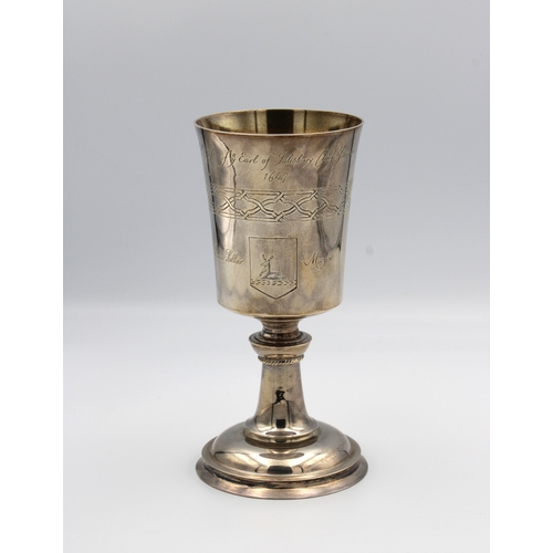 504 - A late 20th century limited edition silver goblet, modelled as 'The Hertford Elizabethan Chalice'Gar... 