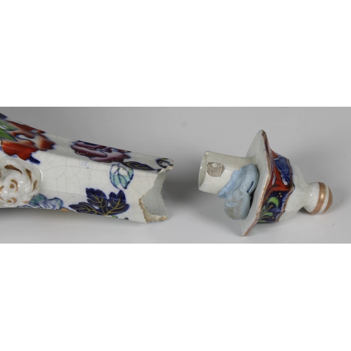 809 - Three Chinese graduated porcelain vases with coverspolychrome floral decoration each featuring a coc... 