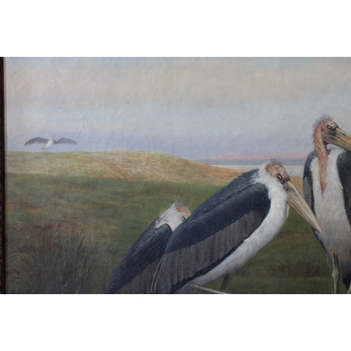 890 - Henry Stacy-Marks RA (1829-1898)Marabou Storks in an extensive landscape, signed and dated 1878, oil... 