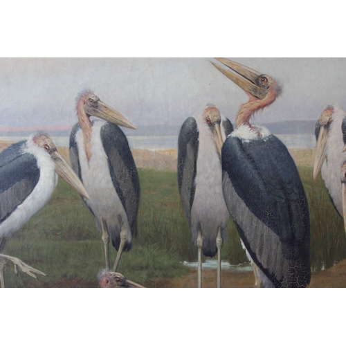 890 - Henry Stacy-Marks RA (1829-1898)Marabou Storks in an extensive landscape, signed and dated 1878, oil... 