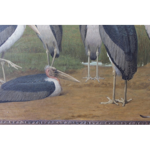 890 - Henry Stacy-Marks RA (1829-1898)Marabou Storks in an extensive landscape, signed and dated 1878, oil... 