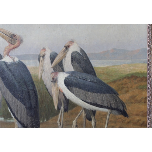 890 - Henry Stacy-Marks RA (1829-1898)Marabou Storks in an extensive landscape, signed and dated 1878, oil... 