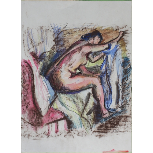 1015 - Rowland Suddaby (1912-1972)A group of watercolours to include: two life studies of female nudes, sti... 