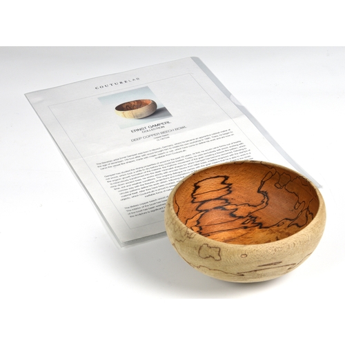 1113 - Ernst Gamperl (b.1965): a copper beech bowl,2006, signed to underside and numbered 183/06/160, appro... 