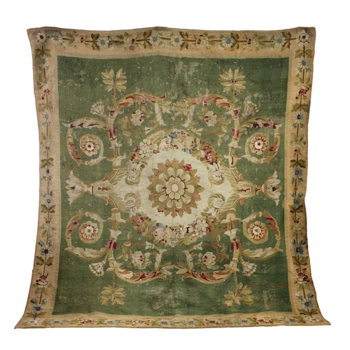 1170 - A Louis XVI Beauvais needlepoint tapestry hangingFrench, circa 1780, of a symmetrical classical scro... 