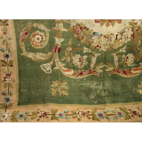 1170 - A Louis XVI Beauvais needlepoint tapestry hangingFrench, circa 1780, of a symmetrical classical scro... 