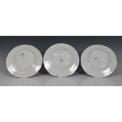 2031 - Three Saint Amande et Hamage (Nord) S Anonyme ceramic plates, Les Automobiles humerous moments Nos.2... 