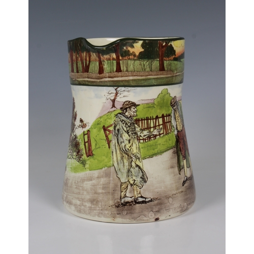 2037 - A Royal Doulton motoring "Series Ware" ceramic jug titled "Blood Money", 1905-19... 