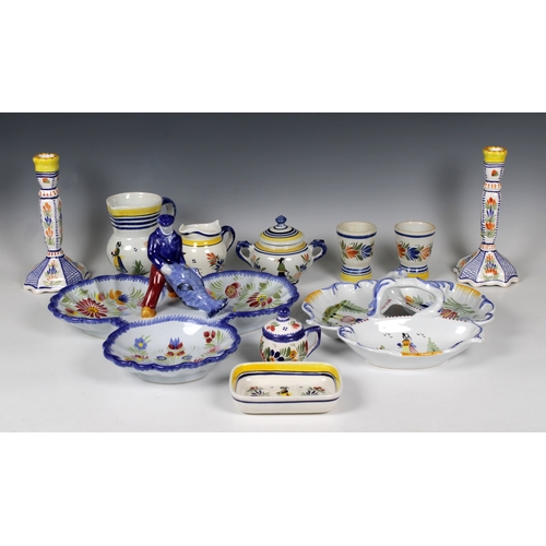 2005 - A large collection of French Faience glazed Quimper ware, early to late 20th century, the majority o... 