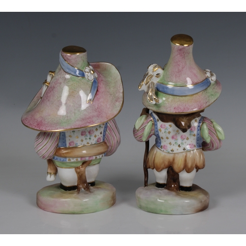 2012 - Royal Crown Derby -  two figures of Mansion House dwarves, derived from engravings by Jacques Callot... 