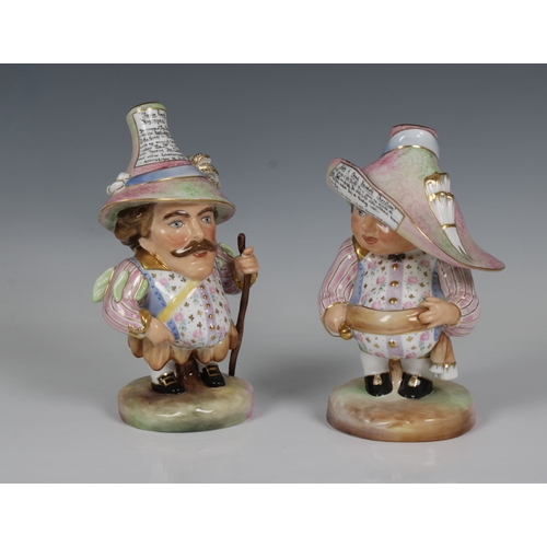 2012 - Royal Crown Derby -  two figures of Mansion House dwarves, derived from engravings by Jacques Callot... 