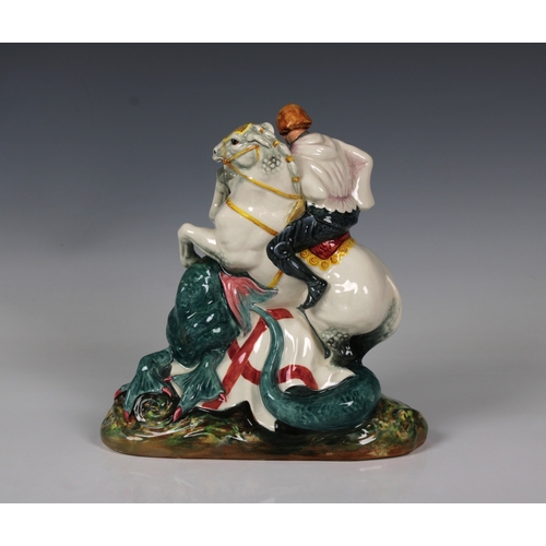 2026 - A Royal Doulton porcelain figure of St George designed by Peggy Davies, pattern No.HN2051, issued 19... 