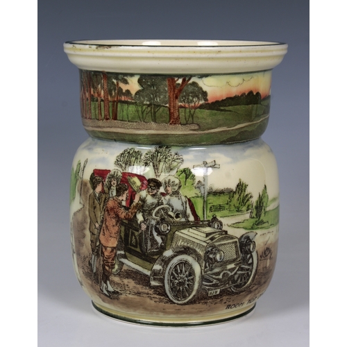 2036 - A Royal Doulton motoring "Series Ware" ceramic biscuit barrel titled "Room for One&qu... 