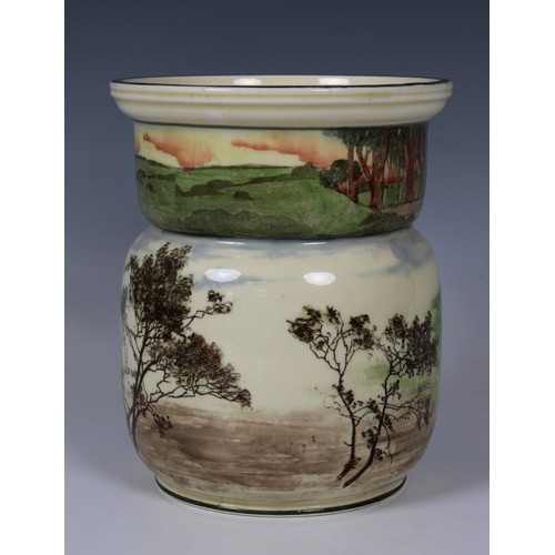 2036 - A Royal Doulton motoring "Series Ware" ceramic biscuit barrel titled "Room for One&qu... 