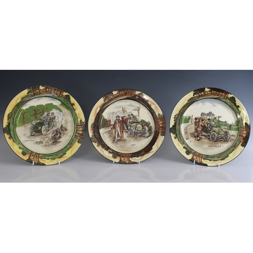 2039 - Six Royal Doulton motoring "Series Ware" ceramic plates, 1905-1928, titled "Blood Mon... 