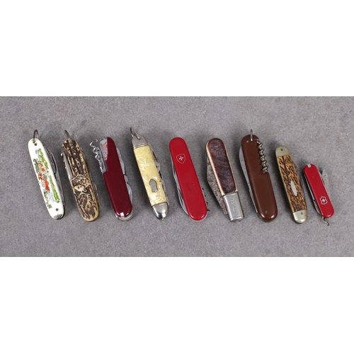 2182 - A collection of nine multi-purpose penknives, varying forms and dates. (9)