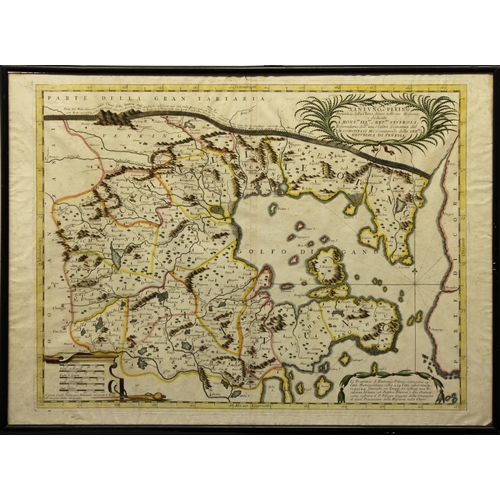 2218 - Vincenzo Maria Coronelli (Italian, 1650-1718), Map of the provinces of Xantung (Shandong) and Peking... 