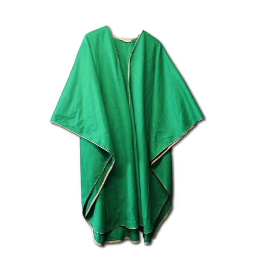 2240 - A rare vintage 1970s SAINT LAURENT  forest green wool cape., This iconic YSL cape is not to be misse... 