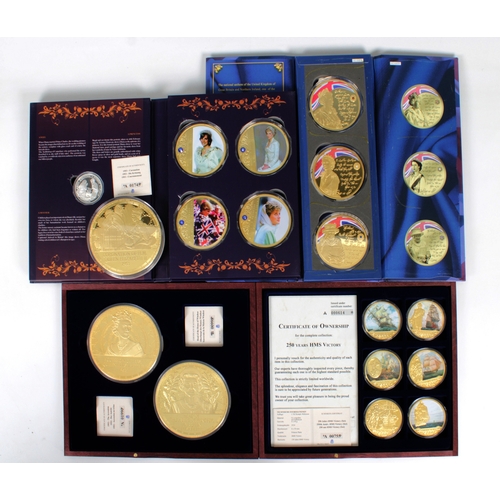 2273 - Windsor Mint - Commemorative coin sets, to include Portraits of a Princess, certificate N0 3163; God... 