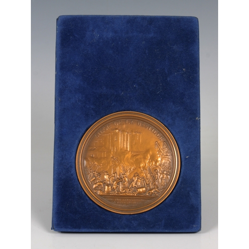 2301 - Concorde interest / French Commemorative bronze medal - Siege de la Bastille (Storming of the Bastil... 