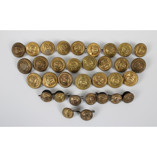 2306 - A collection of 'States of Guernsey' Harbour Master brass buttons, by Gaunt, London. (33)