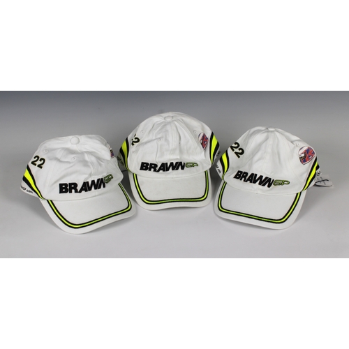 2317 - Three Brawn GP Jenson caps with original labels. (3), * The Goddard Collection.