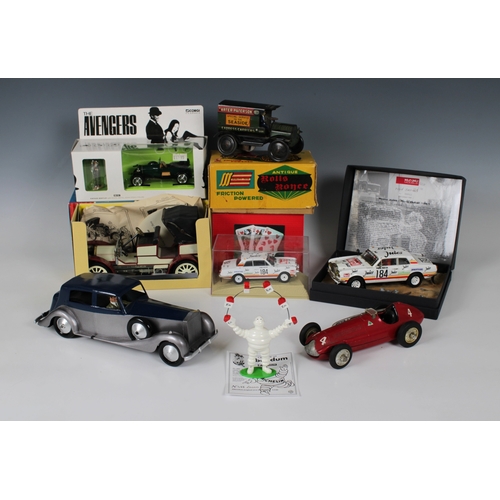 2462 - A group of vintage toy cars - To include an Italian Togi Alfa Romeo 159 No.4 Scala Alfa in red, toge... 