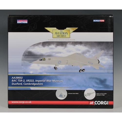 2495 - A Corgi die cast model limited edition 1:72 scale AA38602 BAC TSR-2, XR222 aircraft, Imperial War Mu... 