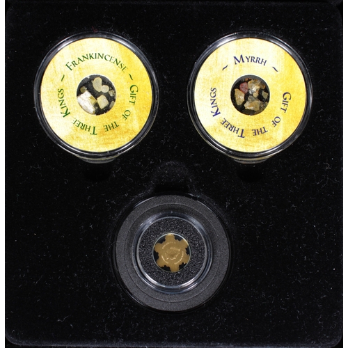 19 - Bradford Exchange - The Gold, Frankincense and Myrrh coin set (The gift of three Kings)Gold Snowflak... 