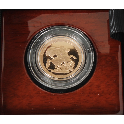 2 - An Elizabeth II Proof Sovereign, bust obverse, reverse George and the Dragon, dated 2017, in plastic... 