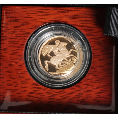 28 - An Elizabeth II Proof Sovereign, bust obverse, reverse George and the Dragon, dated 2015, 'Fifth Por... 