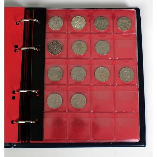 44 - Collector binder containing various vintage coinageto include many British, Channel Islands coins in... 