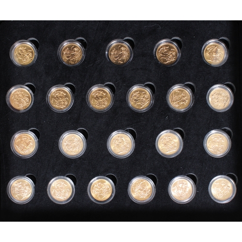 50 - Westminster - King George V Gold Sovereign Collection 1911-1932 (inclusive)coin set features 22 gold... 