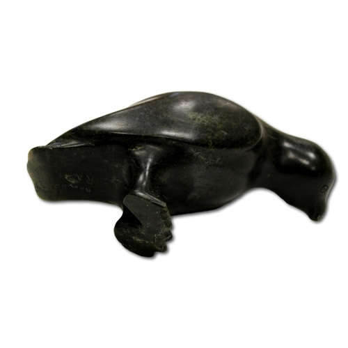 152 - KOOYOO RAGEE (INUIT, CONTEMPORARY)   Bird of Prey , Signed to base, carved soapstone, 11cm high ,